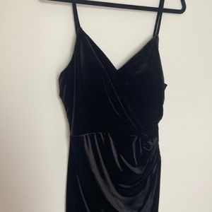 Revelry Rory Bridesmaid Dress in black velvet 10